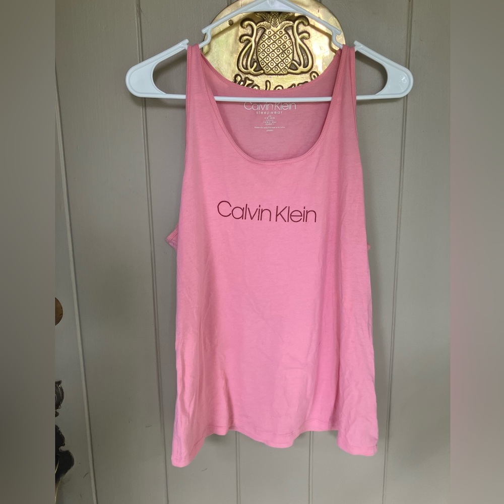 Calving Klein pink tank top
